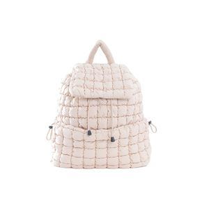 Puffer Backpack for Women Lightweight Quilted Hiker Pack Drawstring Padding🐱